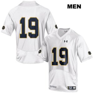 Notre Dame Fighting Irish Men's Justin Ademilola #19 White Under Armour No Name Authentic Stitched College NCAA Football Jersey LDF1599BQ
